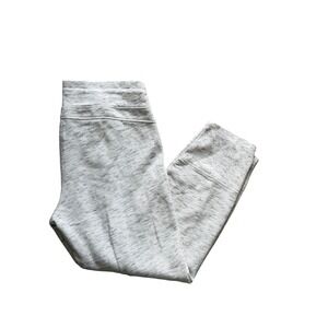 Calvin Klein Performance Joggers Women XL Grey Space Dye Cropped Drawstring Logo